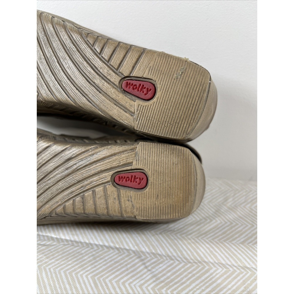 Wolky Women's Fogo Brown Leather Lace-Up Wedge Sandals Sz 40 9.5 Minimalistic - Picture 10 of 15